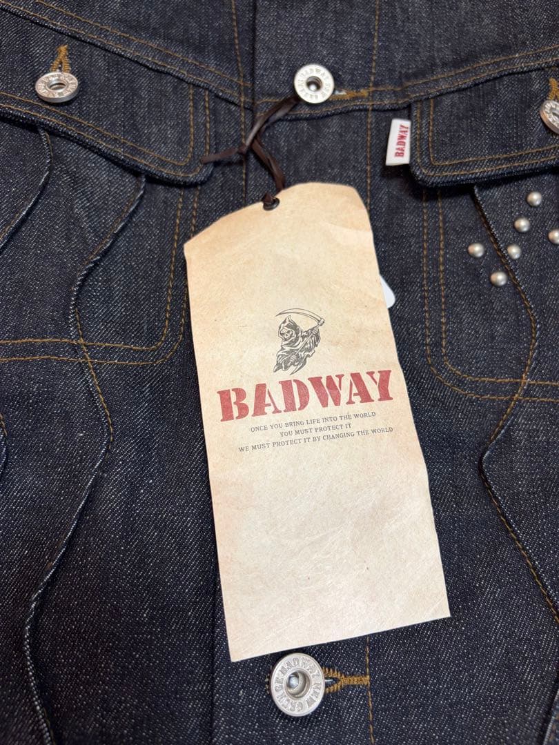 ジャケット・アウター BADWAY Classic Studs DenimJacket Indigo