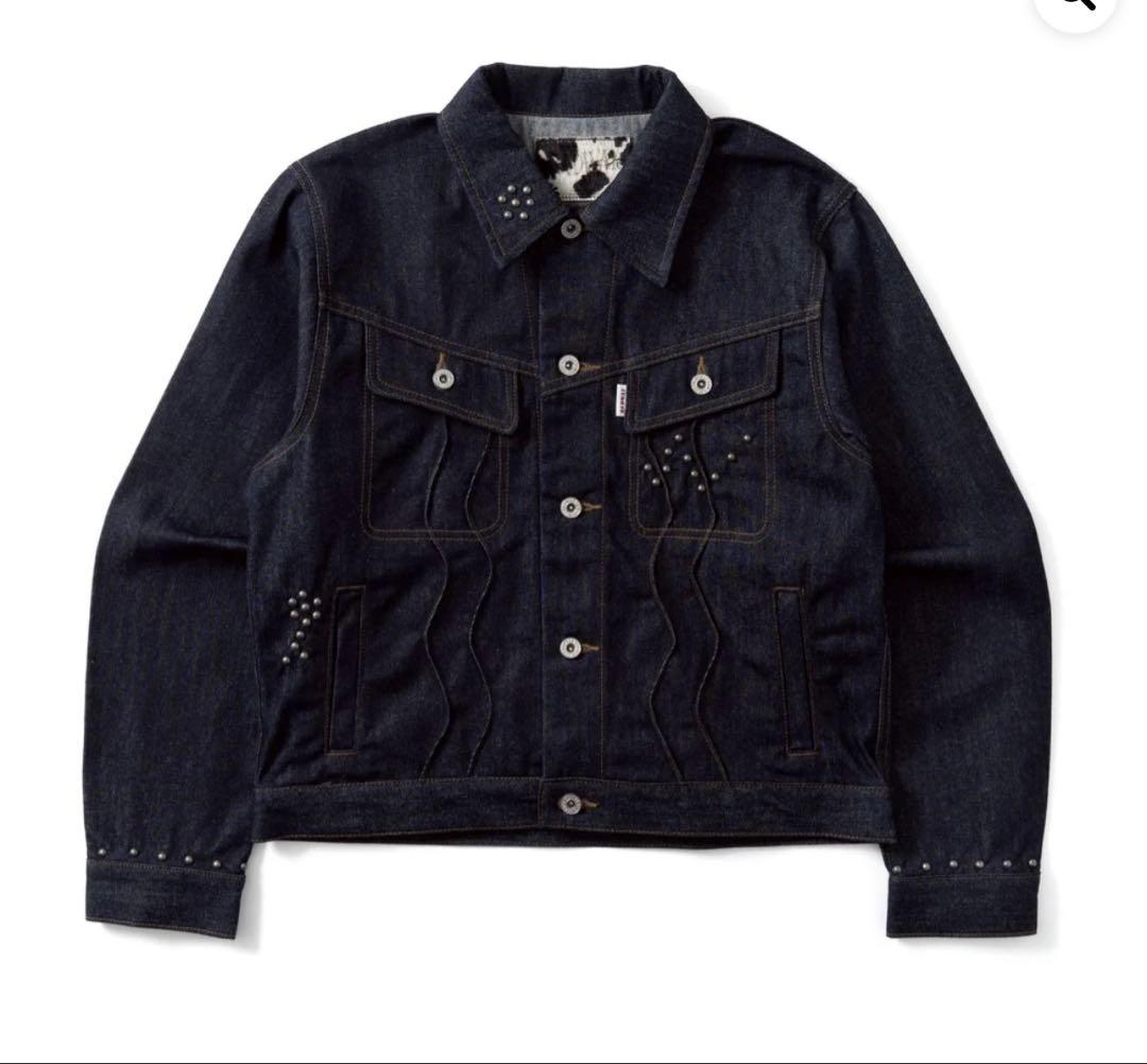 ジャケット・アウター BADWAY Classic Studs DenimJacket Indigo