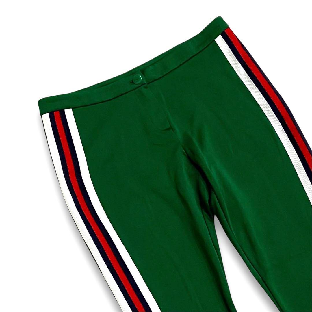 美品ꕥグッチ 2017年ランウェイ 花柄刺繍 シェリーライン ジャージーレギンス