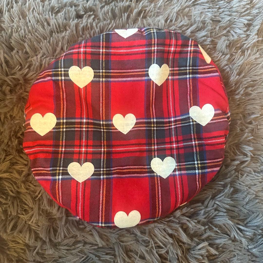 HEIHEI ベレー帽 赤チェック