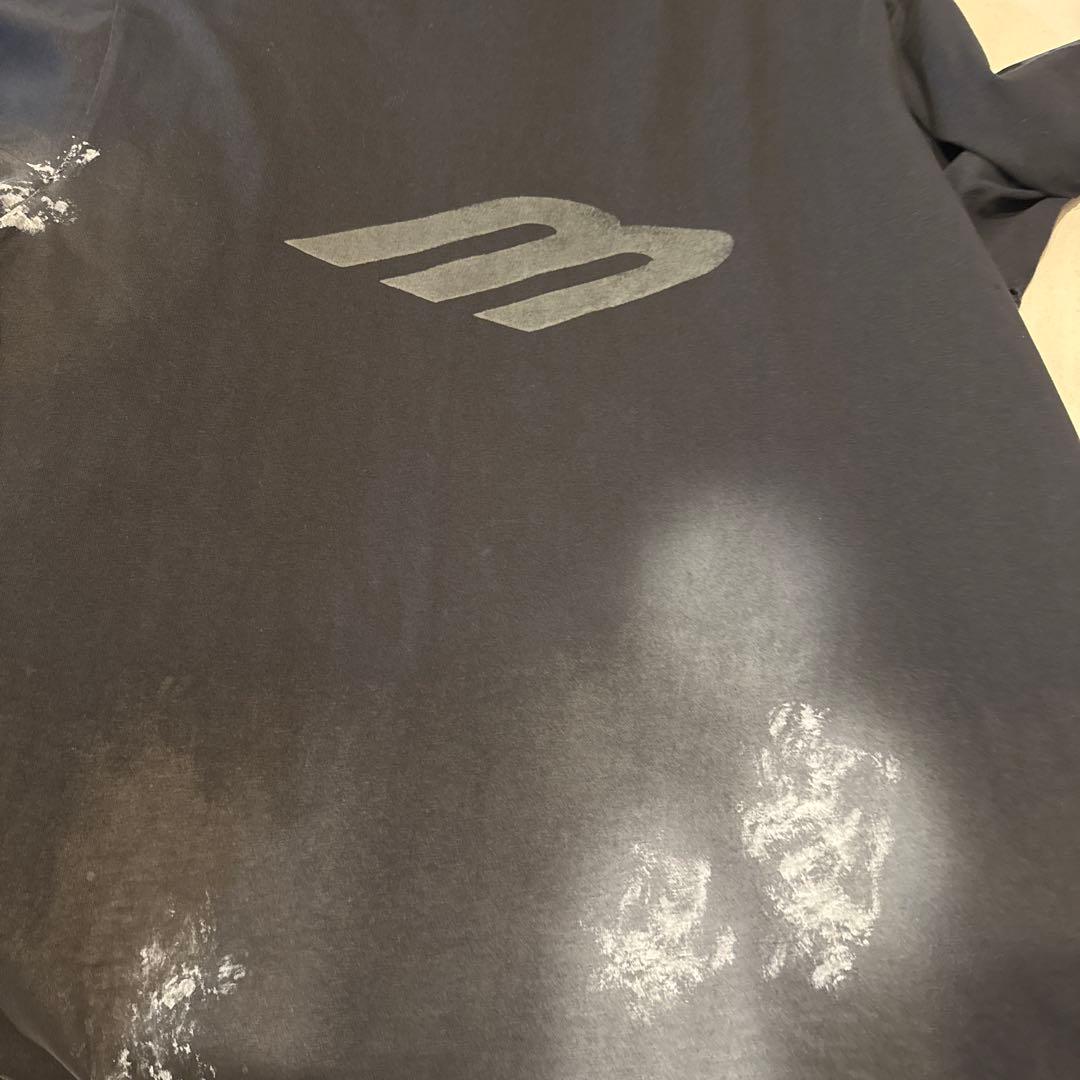 BALENCIAGAバレンシアガブリーチダメージ加工ロングスリーブ長袖Tシャツ