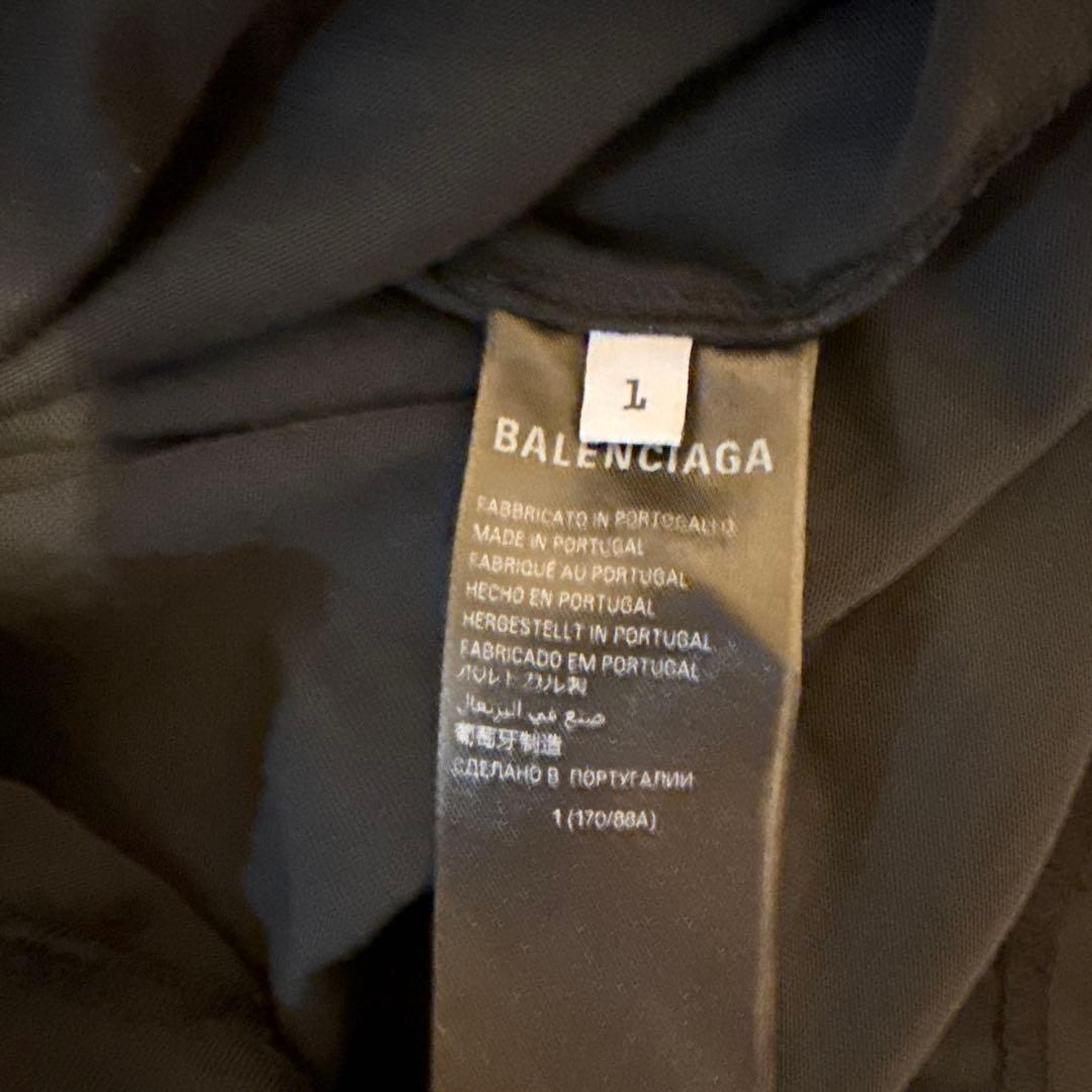 BALENCIAGAバレンシアガブリーチダメージ加工ロングスリーブ長袖Tシャツ