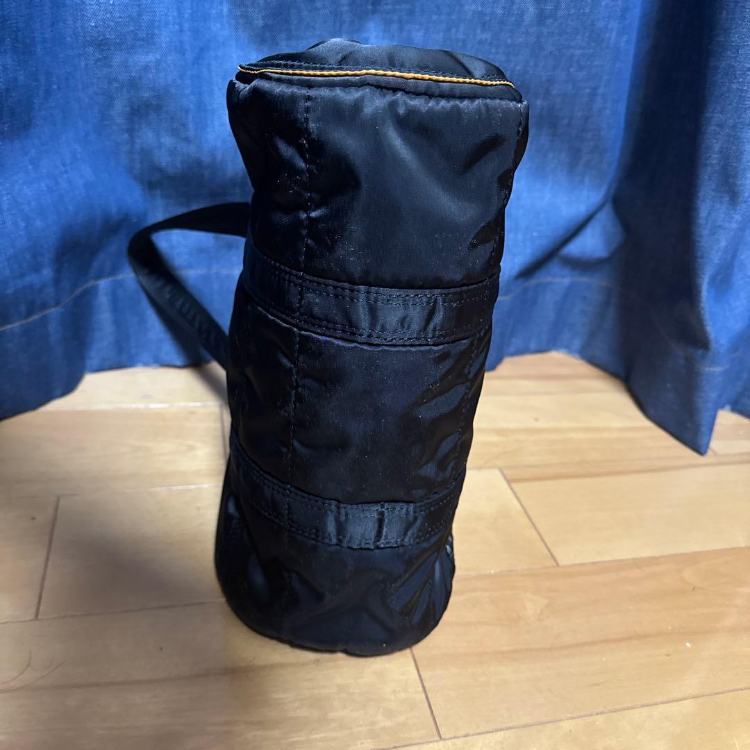 ポータータンカーブラック ×オレンジナイロン ドラムバッグ