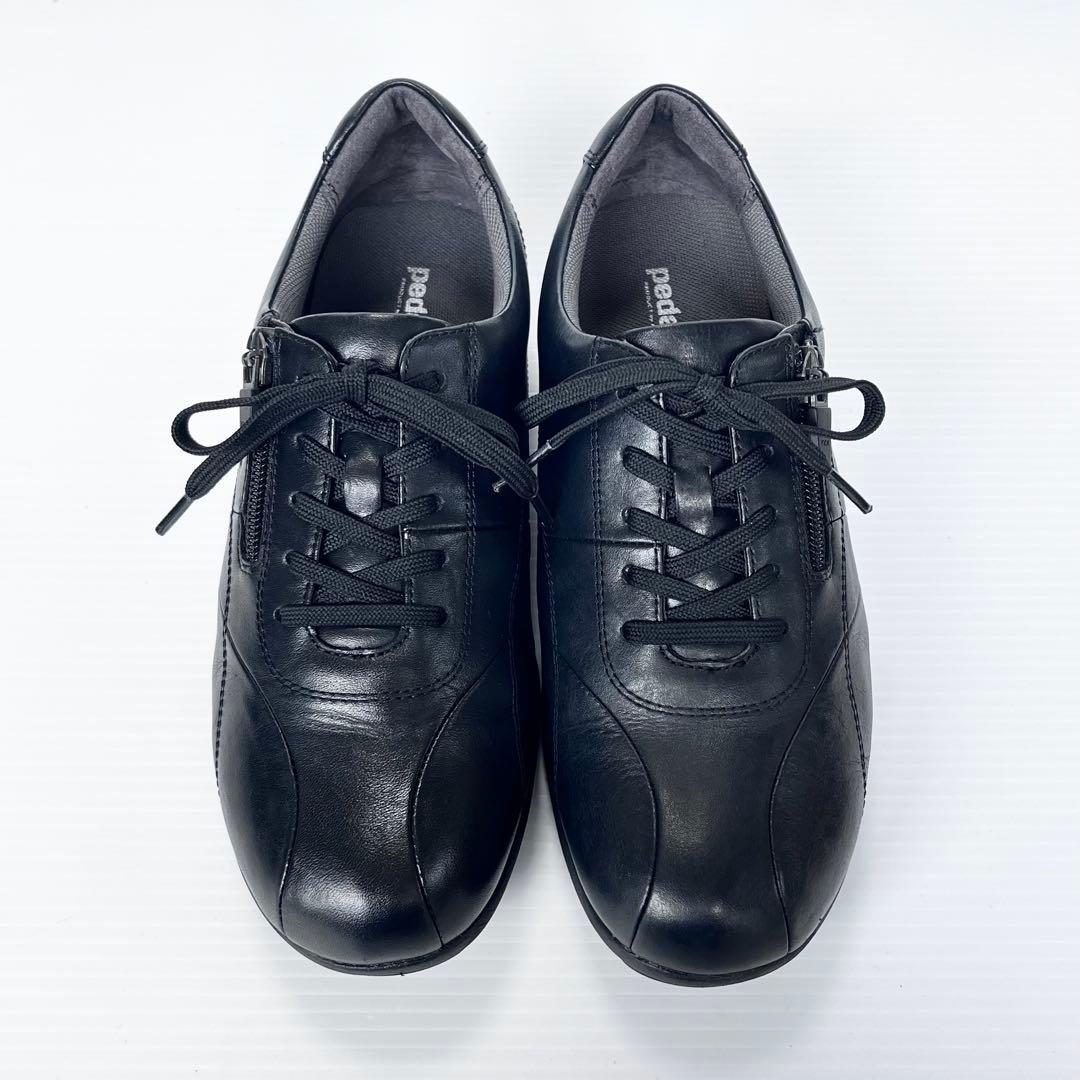 極美品✨ アシックス ペダラ ウォーキングシューズ 黒 23cm サイドジップ