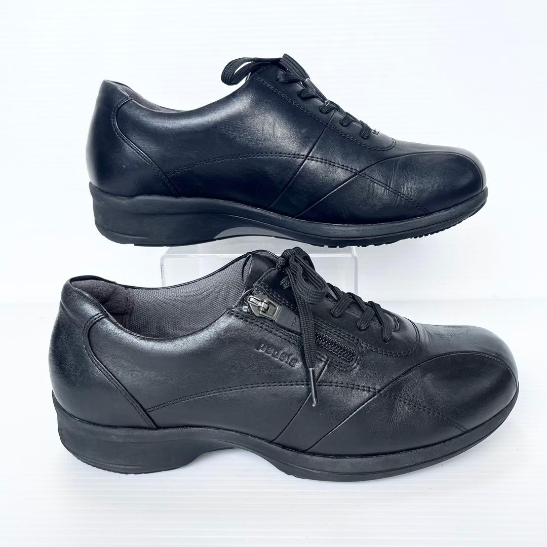 極美品✨ アシックス ペダラ ウォーキングシューズ 黒 23cm サイドジップ