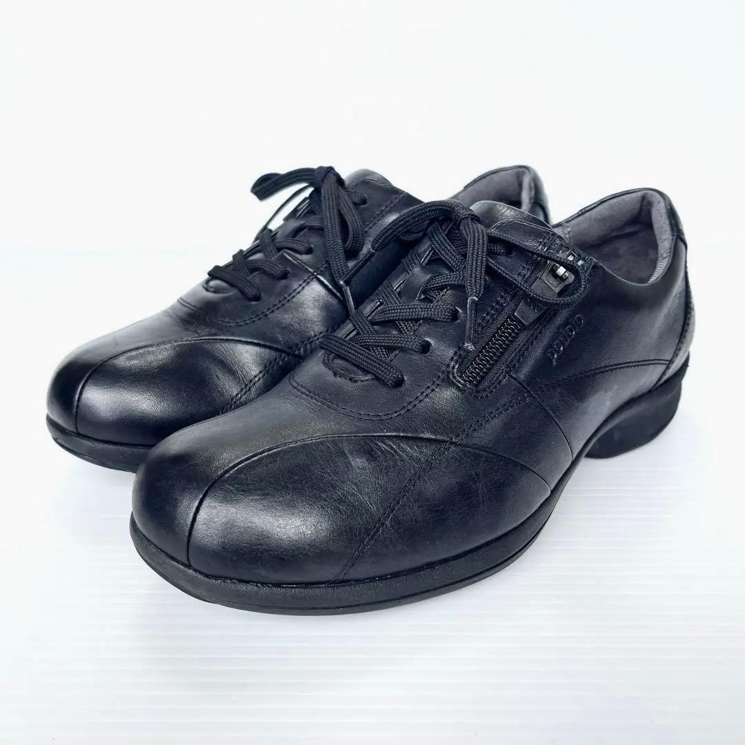 極美品✨ アシックス ペダラ ウォーキングシューズ 黒 23cm サイドジップ