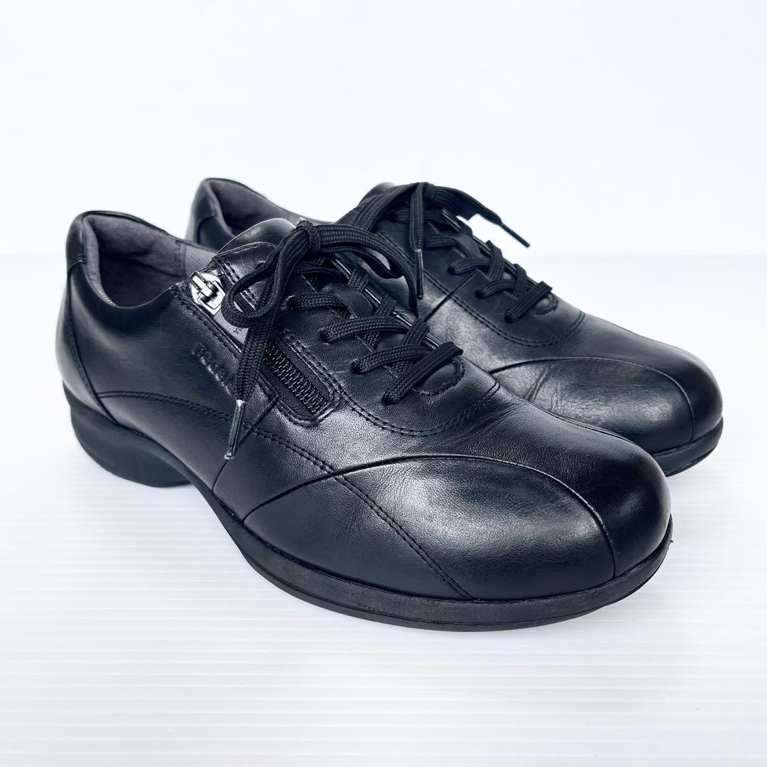 極美品✨ アシックス ペダラ ウォーキングシューズ 黒 23cm サイドジップ