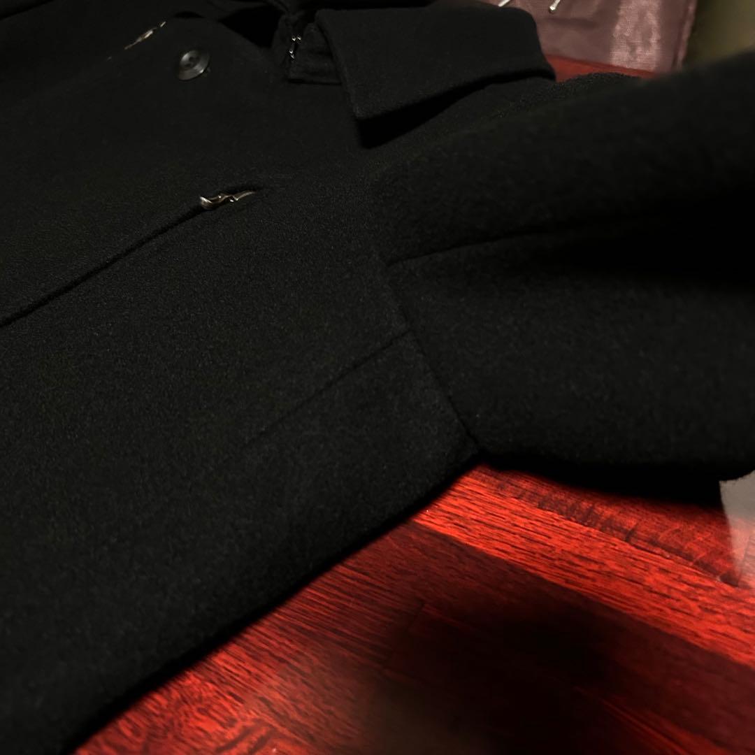 綺麗美品　ATTACHMENT ヘビーメルトンZIP Pコート　ライダース　1