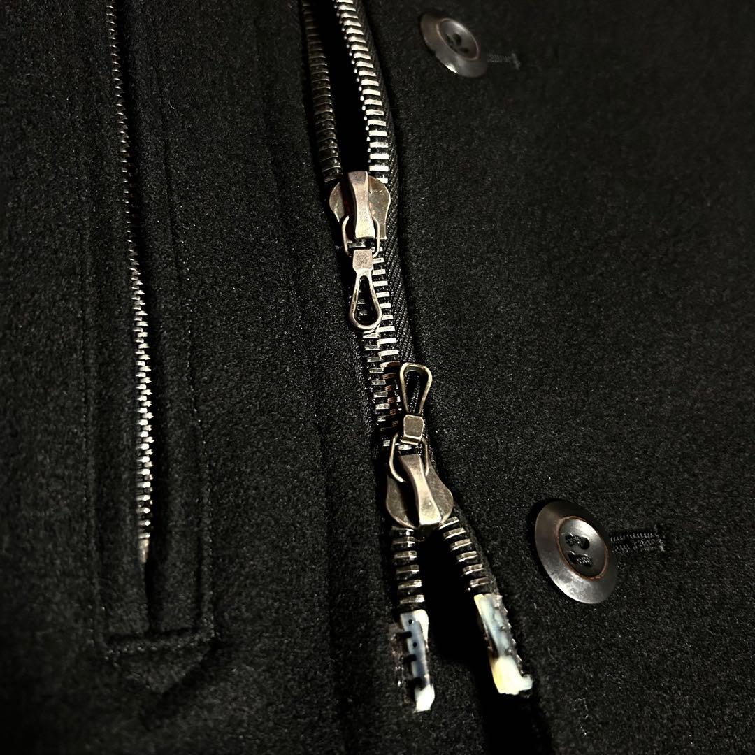 綺麗美品　ATTACHMENT ヘビーメルトンZIP Pコート　ライダース　1