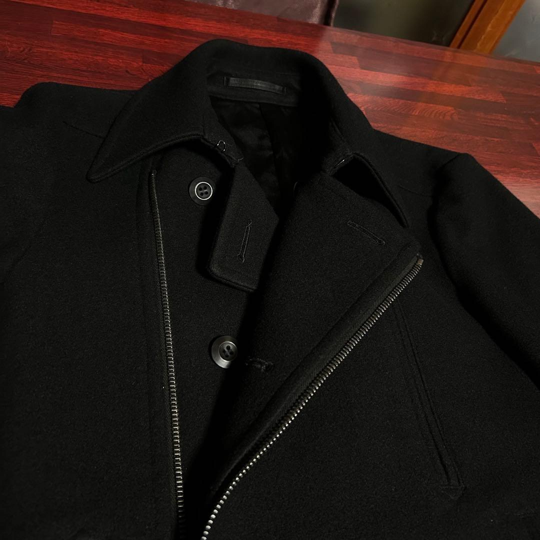 綺麗美品　ATTACHMENT ヘビーメルトンZIP Pコート　ライダース　1