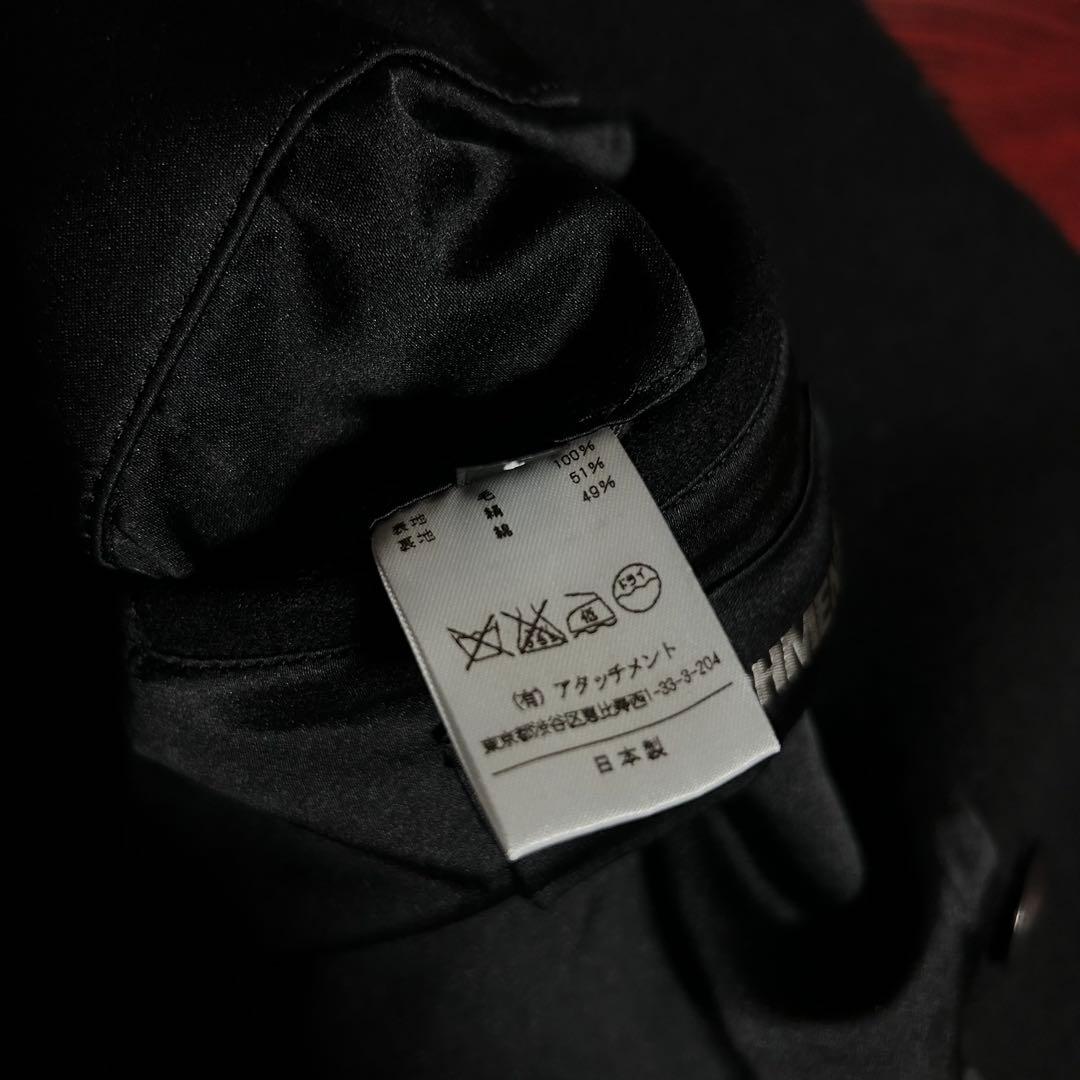 綺麗美品　ATTACHMENT ヘビーメルトンZIP Pコート　ライダース　1