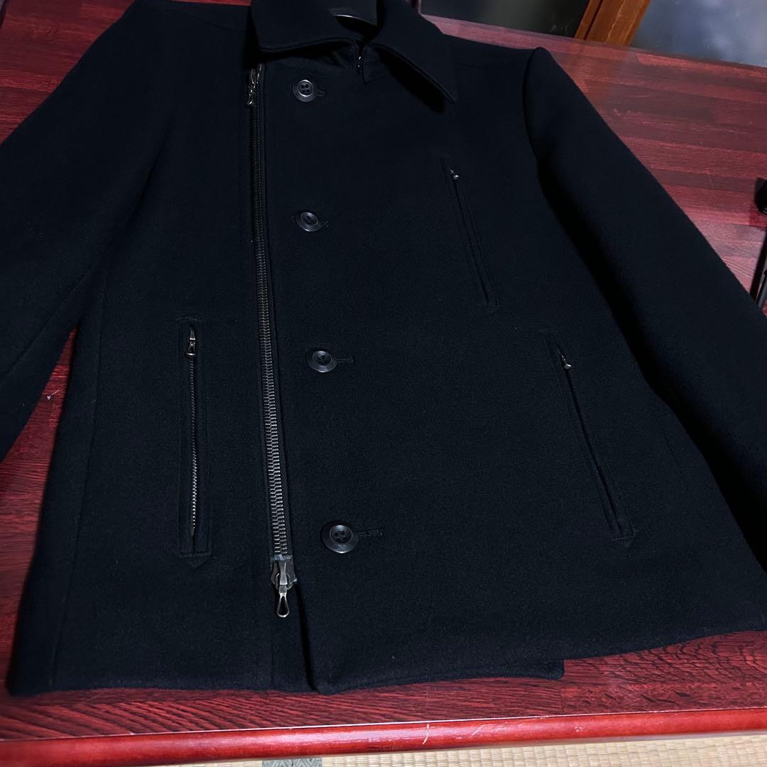 綺麗美品　ATTACHMENT ヘビーメルトンZIP Pコート　ライダース　1