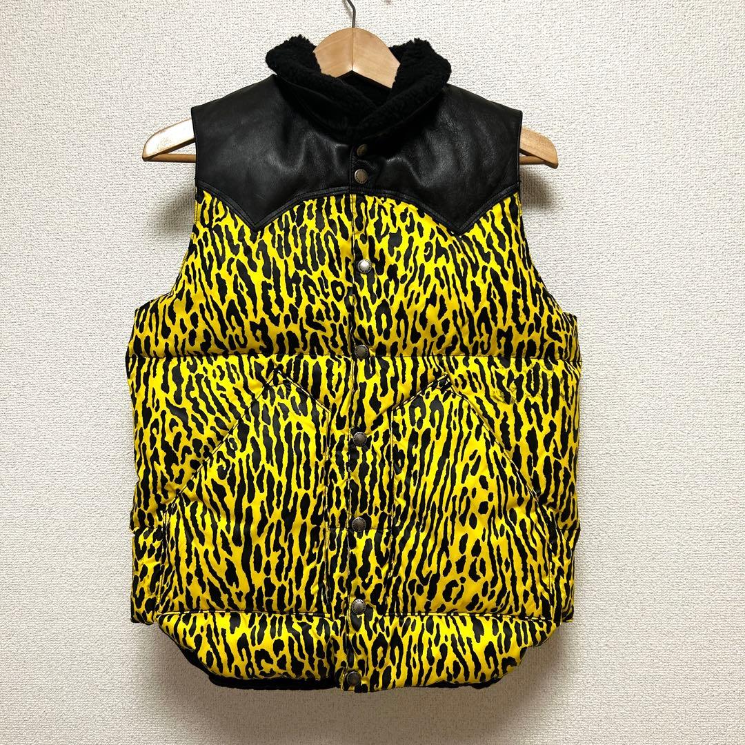 美品✨ ワコマリア ロッキーマウンテン ダウンベスト レオパード 36