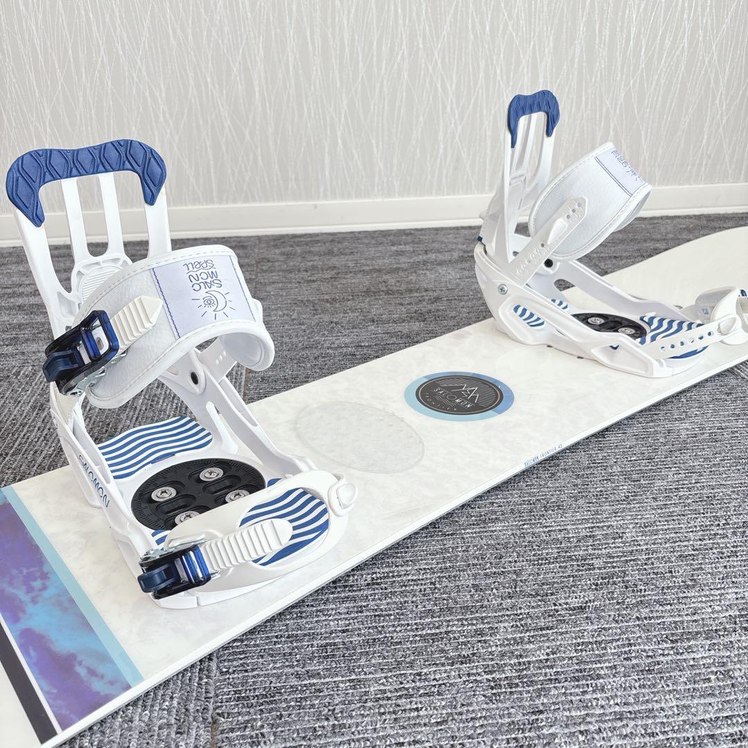 31美品❗️超豪華❗️サロモン レディース スノーボードセット★143cm+ビン付