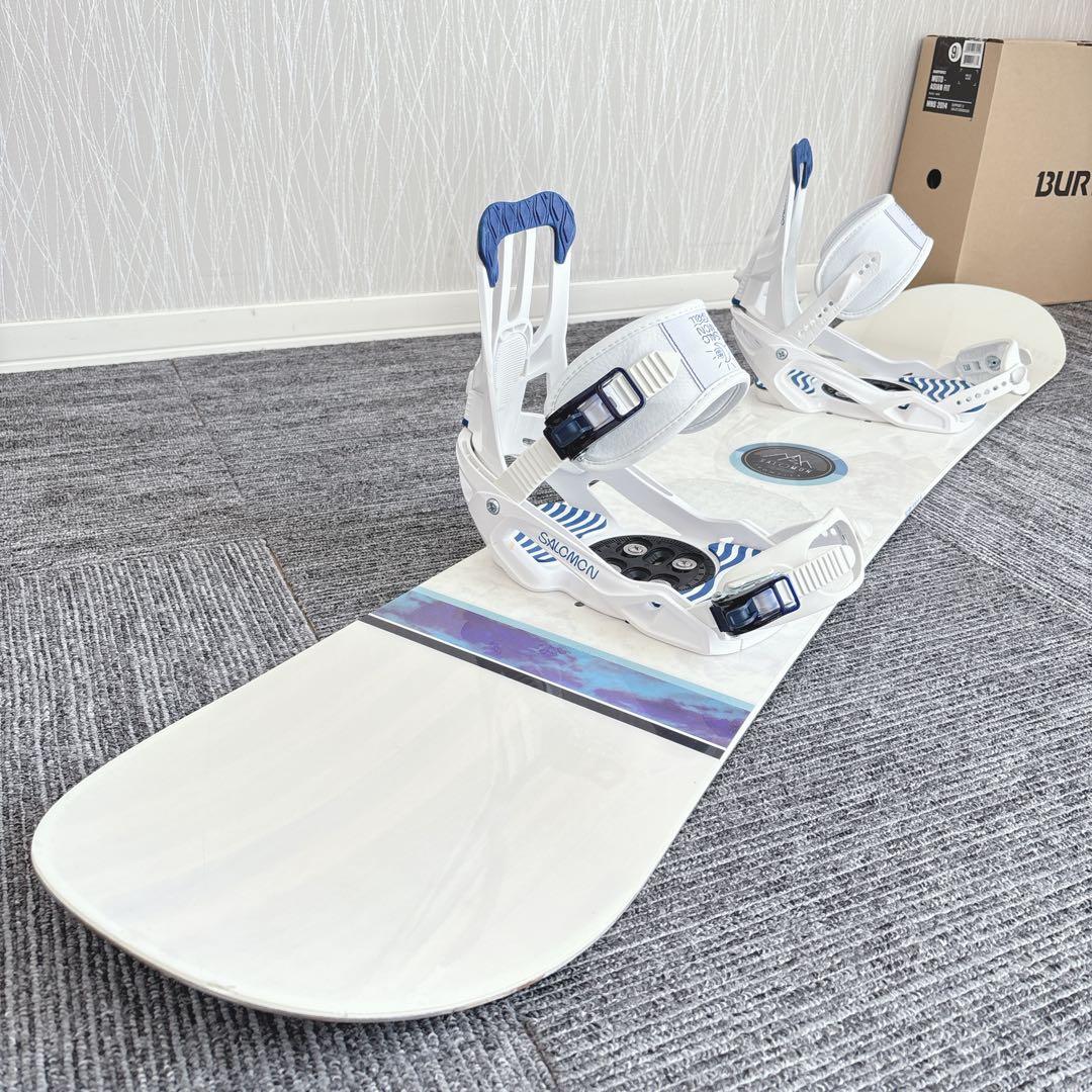 31美品❗️超豪華❗️サロモン レディース スノーボードセット★143cm+ビン付