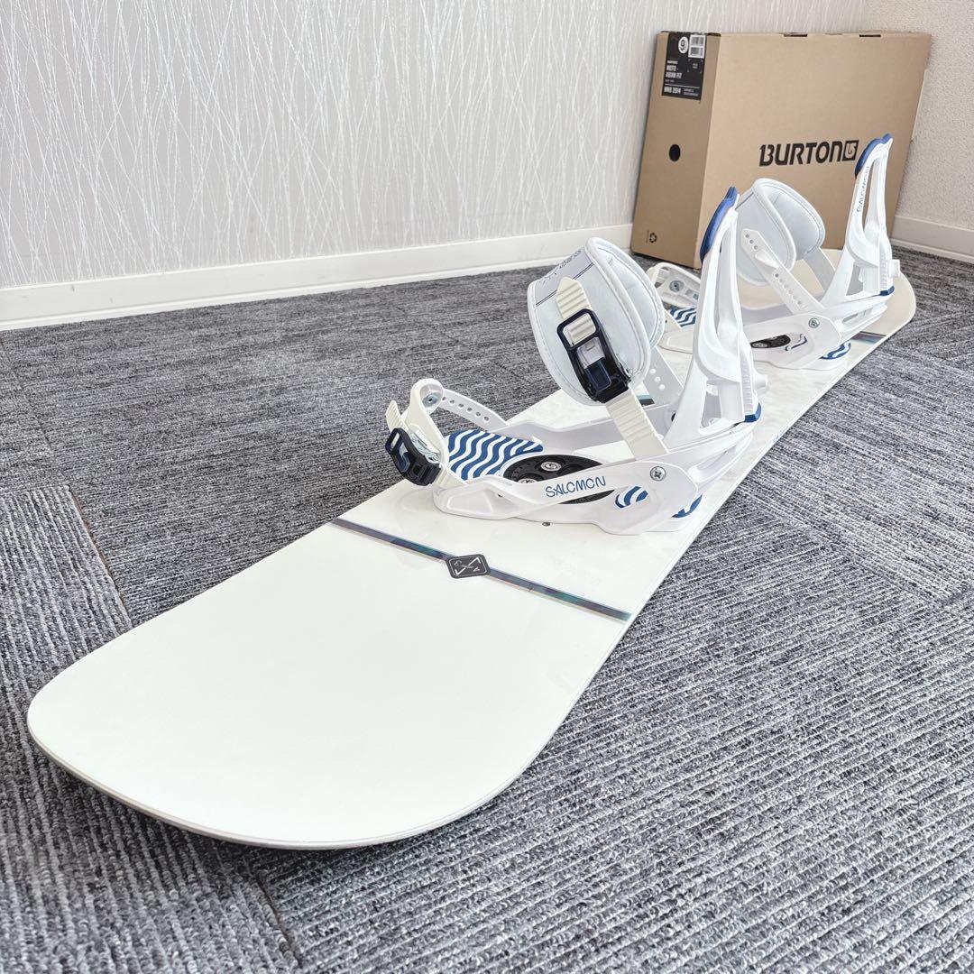 31美品❗️超豪華❗️サロモン レディース スノーボードセット★143cm+ビン付