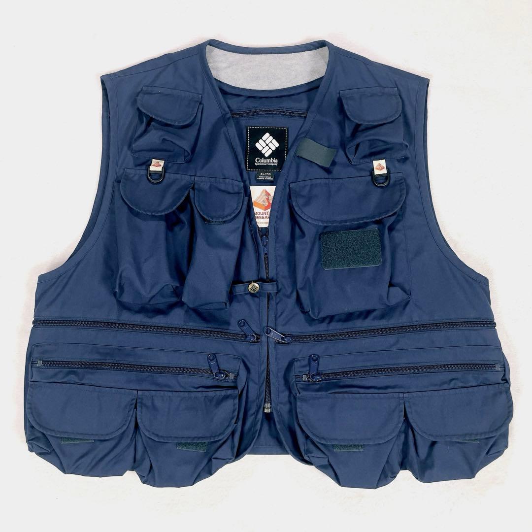 【極美品•XL】 マウンテンリサーチ×コロンビア フィッシングベスト ネイビー
