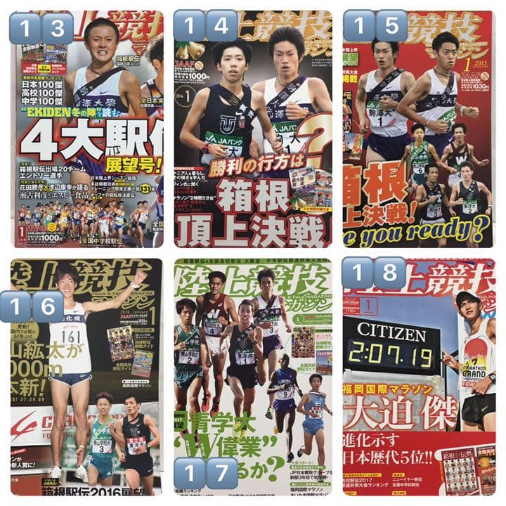 陸上競技マガジン 21冊セット 2001~2021年 各年1月号のみ