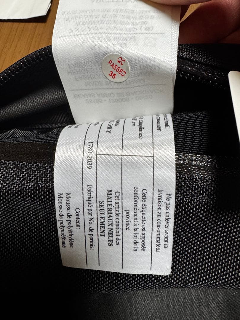 ARC'TERYX ブラックバックパックbeams