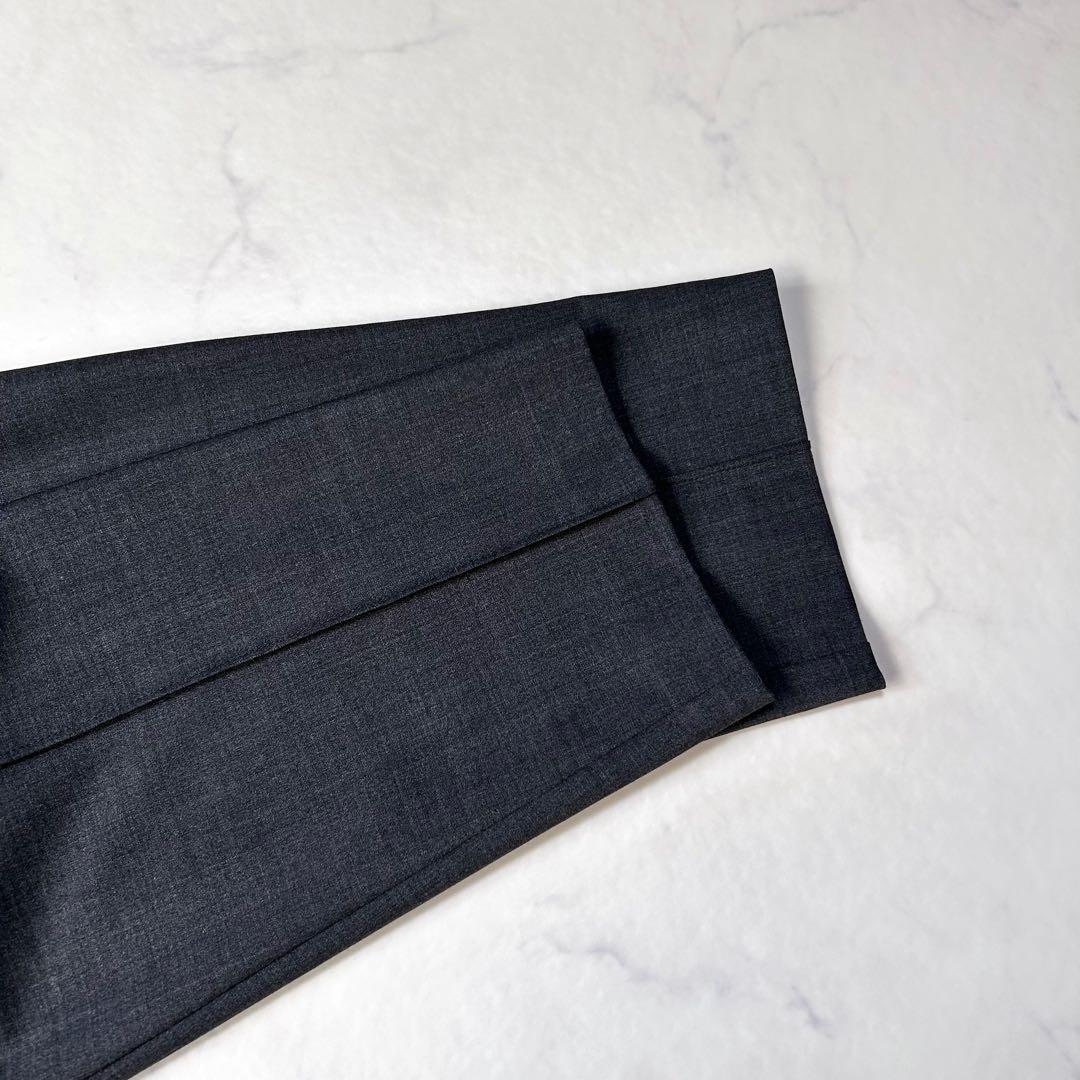 美品 OHGA オーガ モデルパンツ グレー Mサイズウエストゴムセンターライン