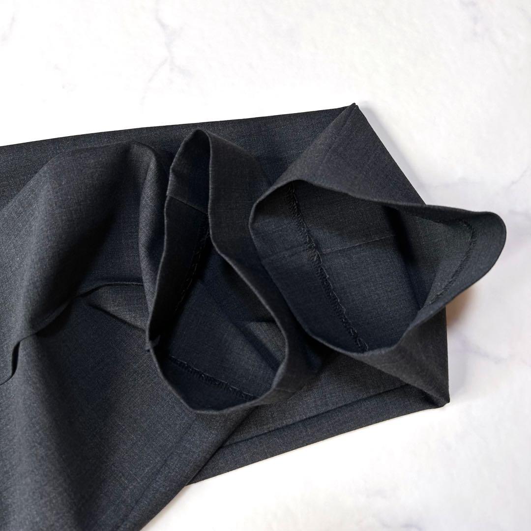 美品 OHGA オーガ モデルパンツ グレー Mサイズウエストゴムセンターライン