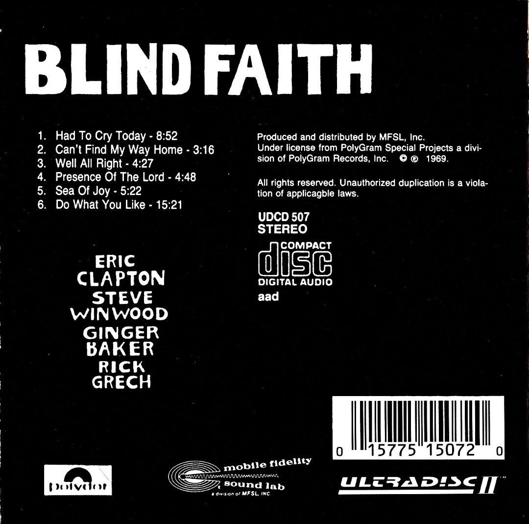貴重エリッククラプトン参加 ブラインドフェイスMFSL 輸入盤GOLD CD