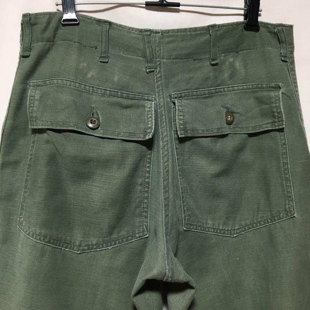 60s ベイカーパンツ コットン100 ボタンフライ us army オリジナル