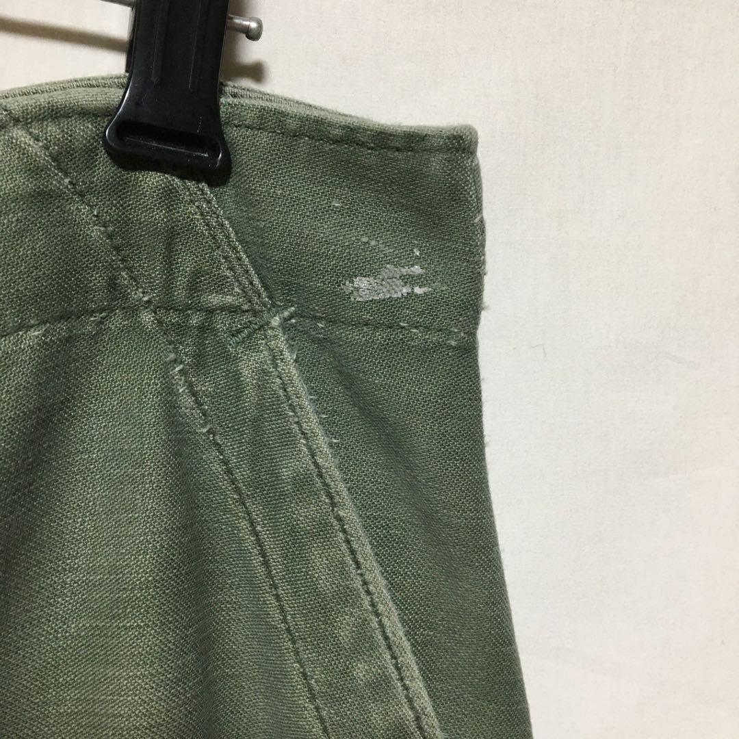 60s ベイカーパンツ コットン100 ボタンフライ us army オリジナル