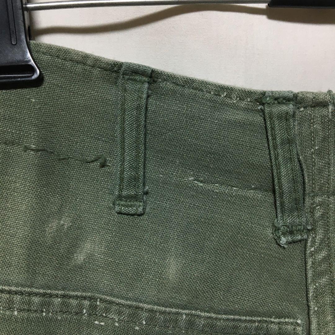 60s ベイカーパンツ コットン100 ボタンフライ us army オリジナル