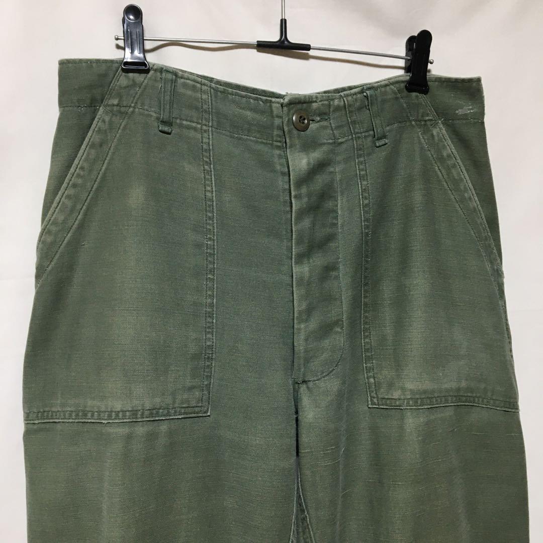 60s ベイカーパンツ コットン100 ボタンフライ us army オリジナル