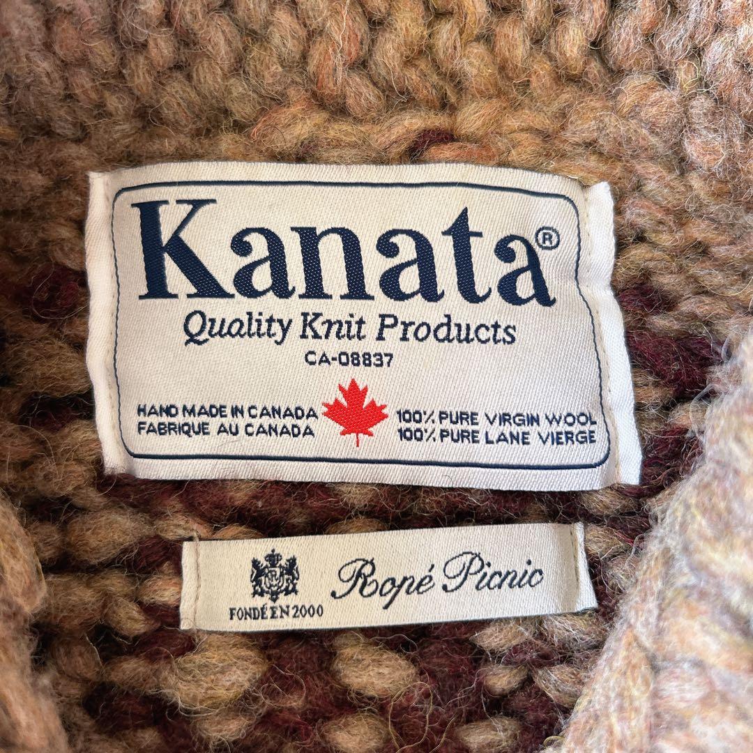 kanata ロペピクニックコラボ カウチンベスト ウール100% カナダ製
