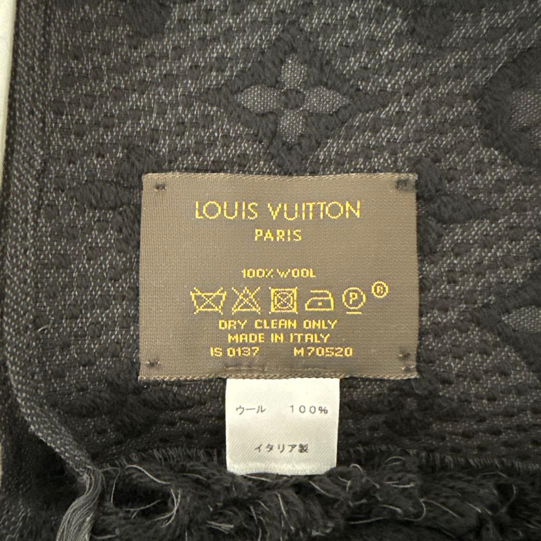 LOUIS VUITTON ブラックグレーマフラー