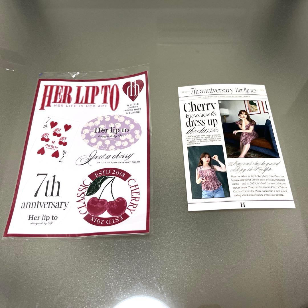 【新品未使用】Her lip to/チェリー　メリージェーンフラットシューズ