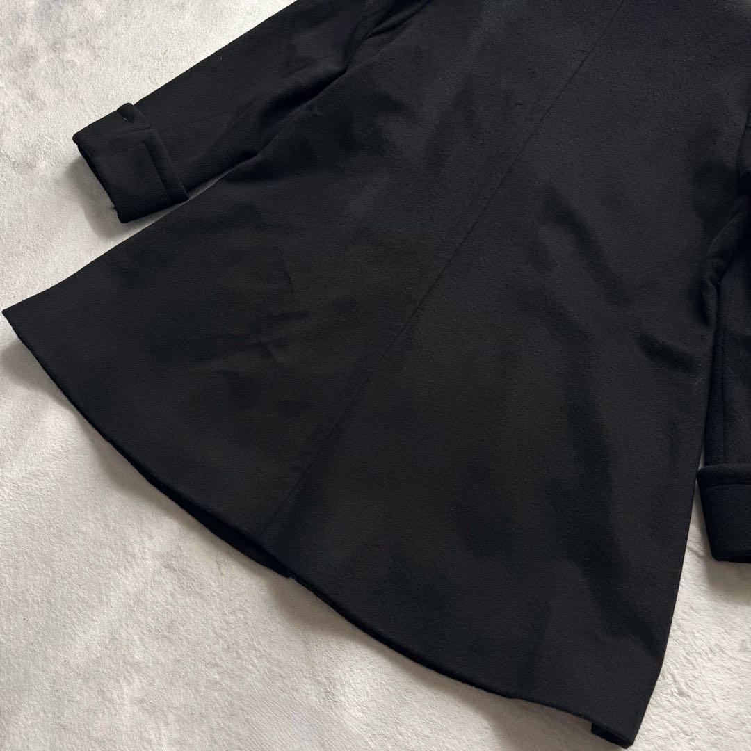 美品 イヴサンローラン チェスターコート カシミヤ混 金ボタン S ブラック