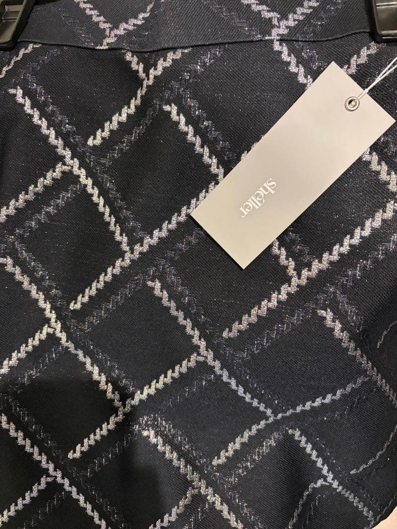 シェリエ sheller メタリック　ライン キュロット　ネイビー