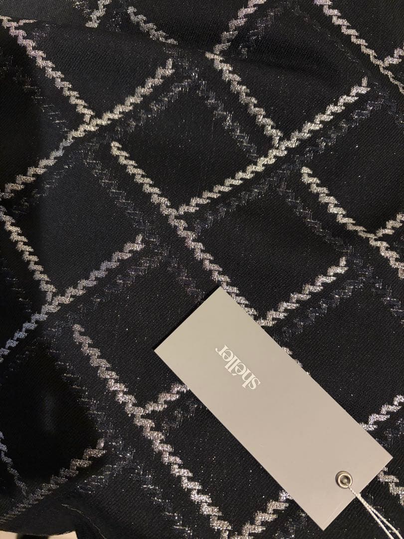 シェリエ sheller メタリック　ライン キュロット　ネイビー