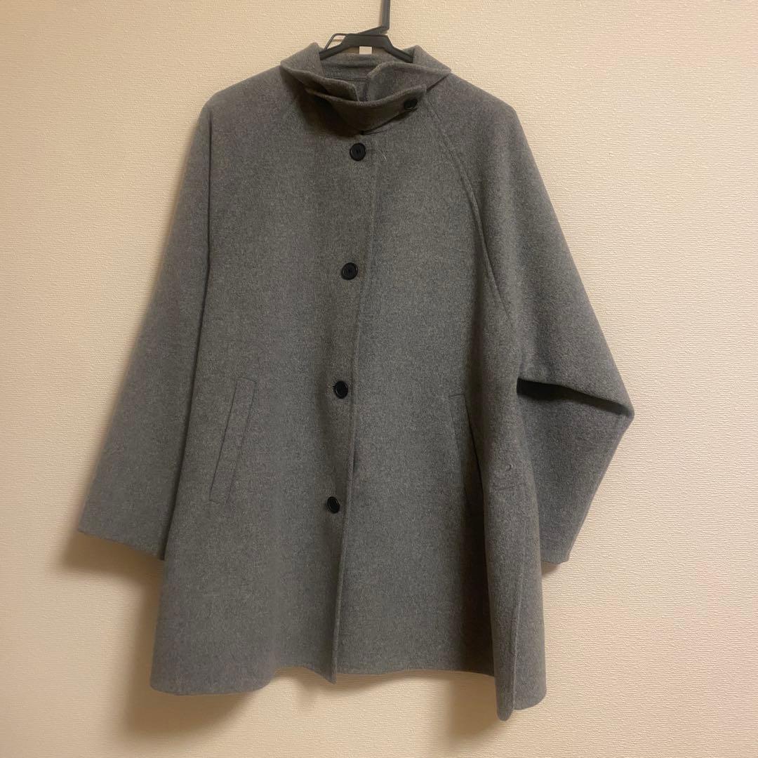 apart by グレー ウールコート