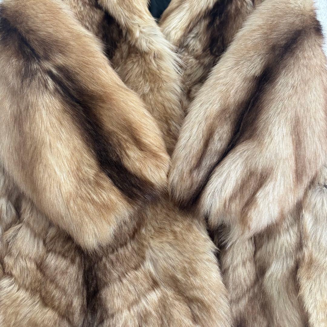 リアルファー 毛皮コート ECHTER PELZ シャドーフォックス 36