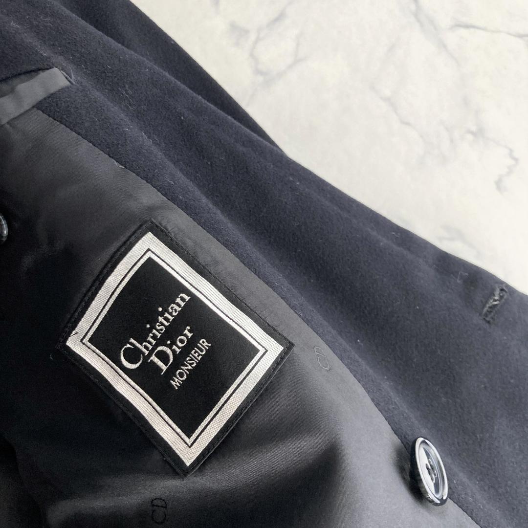 【超高級】クリスチャンディオール　カシミア100%スーパーロングコート　ブラック