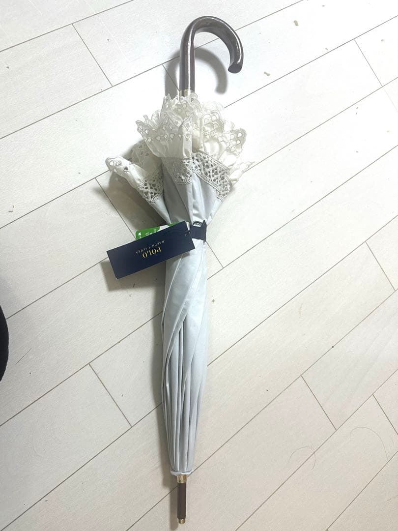 【新品未使用】ポロ　日傘　晴雨兼用傘 長傘 ホワイト　ラルフ