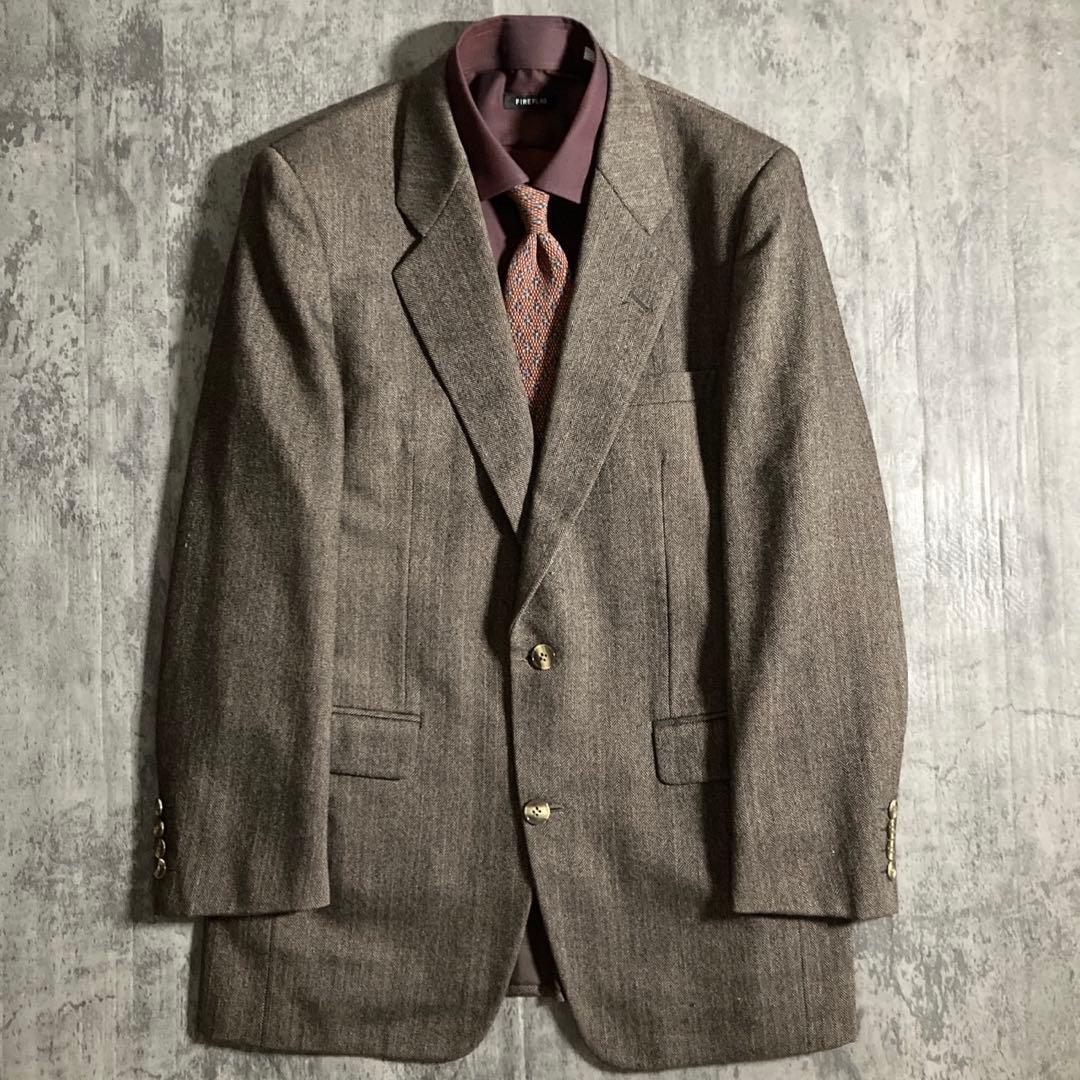 【希少】Christian Dior 極上 ヘリンボーン織 セットアップスーツ