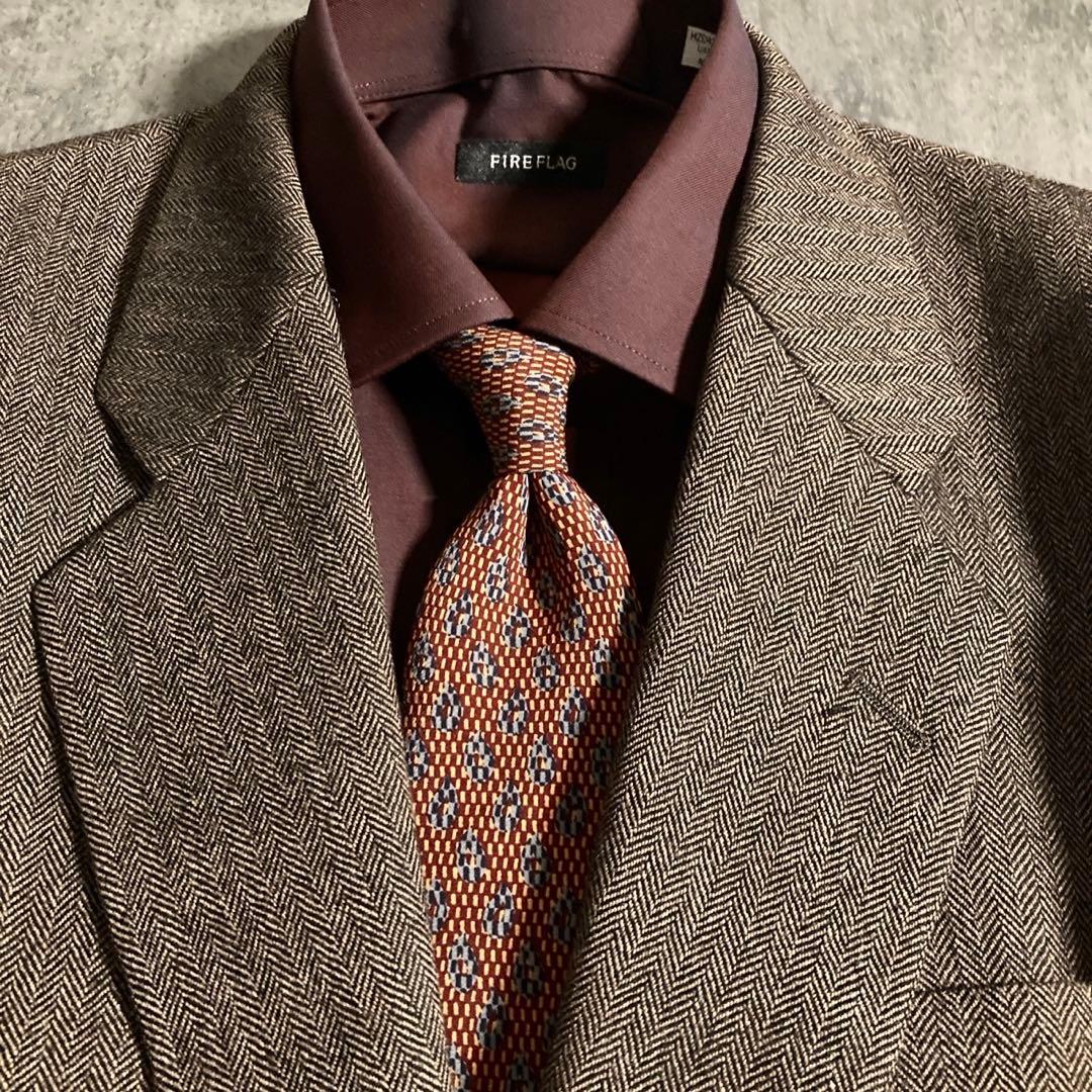 【希少】Christian Dior 極上 ヘリンボーン織 セットアップスーツ