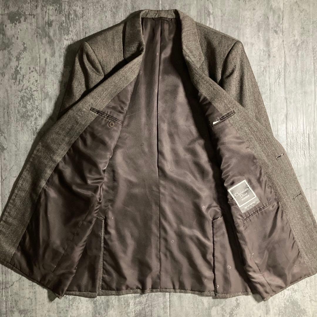 【希少】Christian Dior 極上 ヘリンボーン織 セットアップスーツ