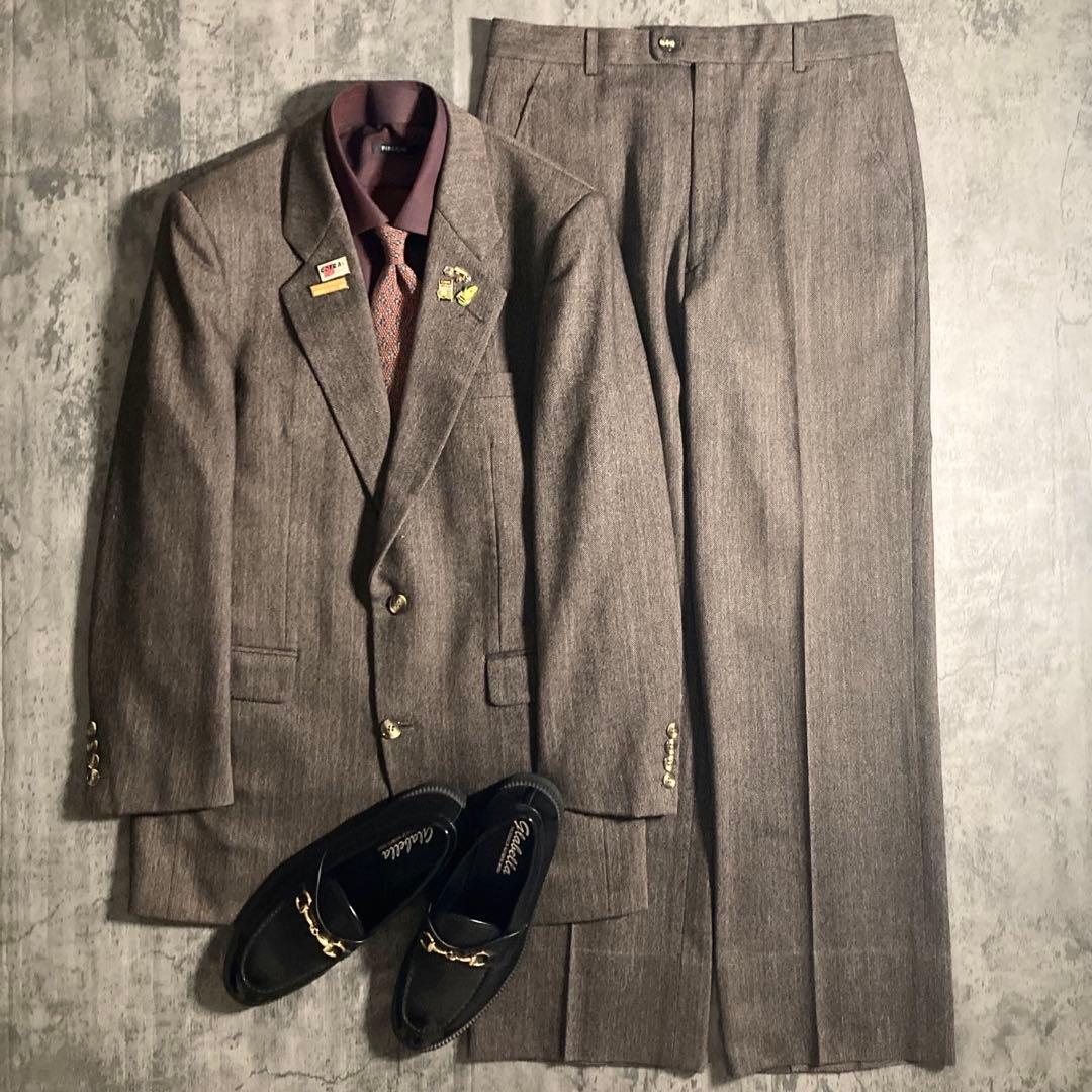 【希少】Christian Dior 極上 ヘリンボーン織 セットアップスーツ