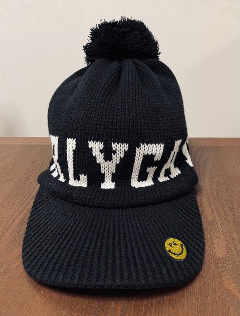 PEARLY GATES パーリーゲイツ ニット帽 男女兼用 美品 ツバ付き