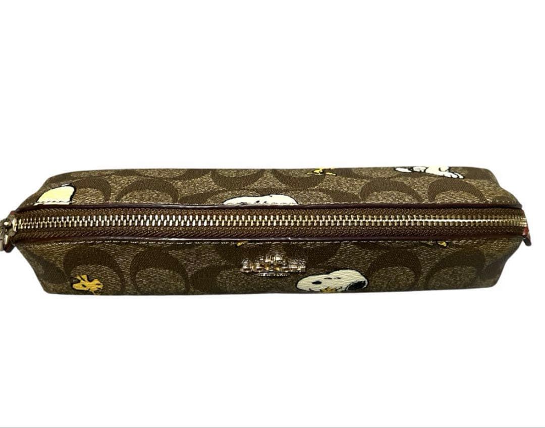 極美品 大人気 コーチ シグネチャー スヌーピー ペンケース