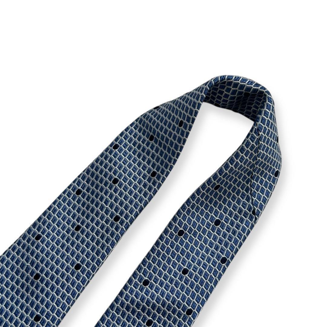 美品✨エルメネジルドゼニア　ネクタイ　トリプルエックス　光沢感　【A】