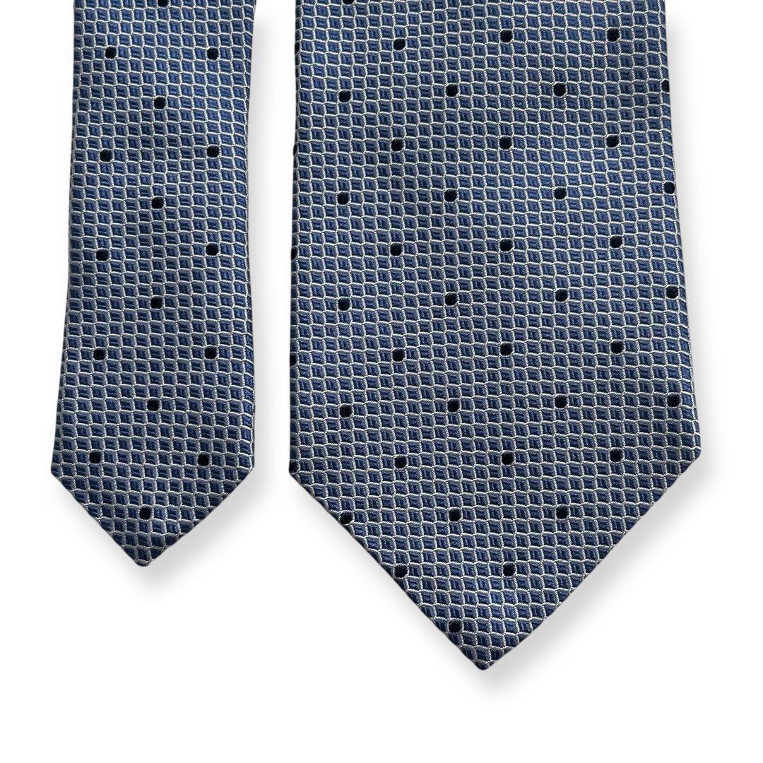 美品✨エルメネジルドゼニア　ネクタイ　トリプルエックス　光沢感　【A】