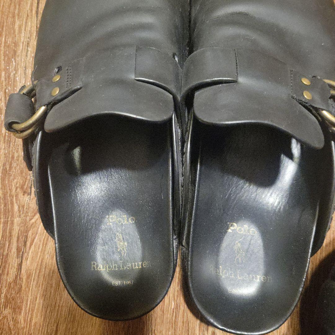 て*️様 Polo Ralph Lauren ブラック クロッグサンダル 9D