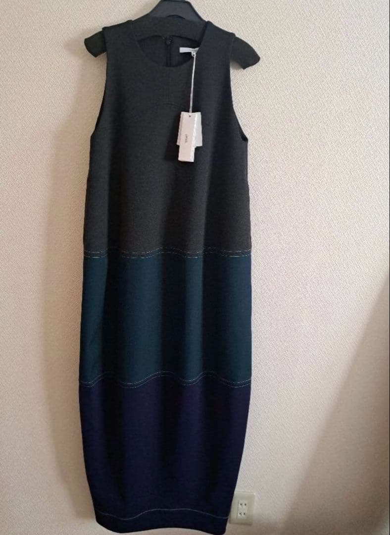 新品タグ付き　UN3D.　アンスリード　カラーブロックコクーンワンピース